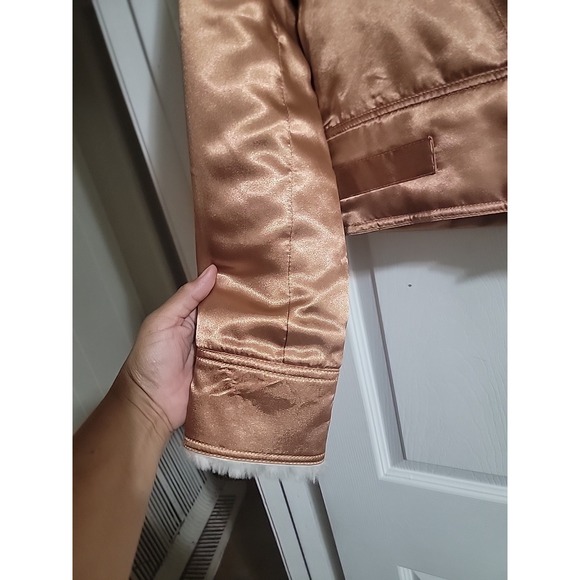 Taxi bronze color waste bomber like jacket pockets , Zipper‎ women's size medium - Picture 4 of 12